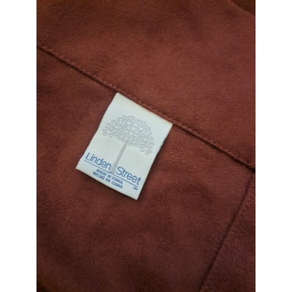 Rust Microfiber Curtain Valance Scalloped Reddish Brown Linden Street 50x20 - Picture 3 of 4